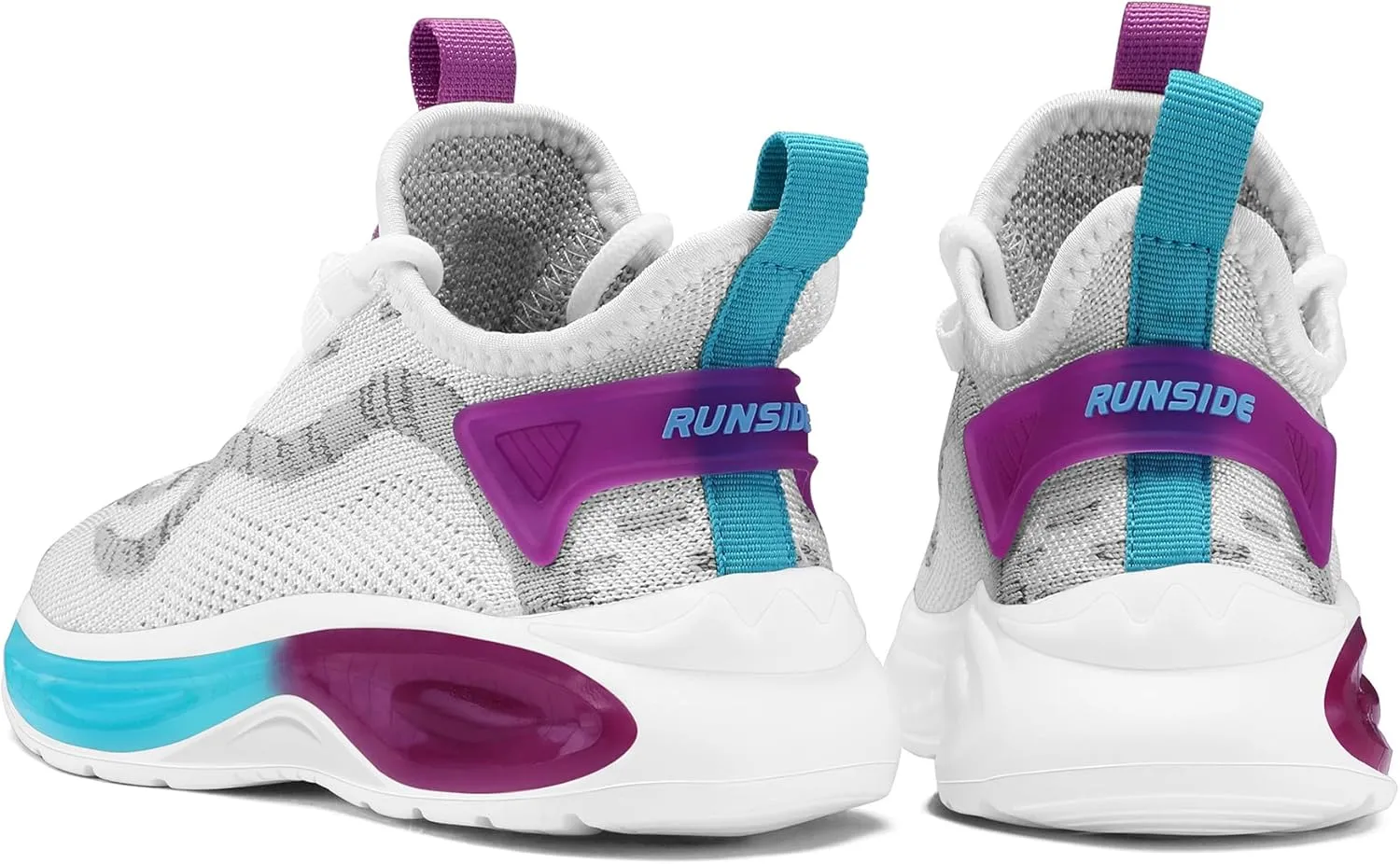 RUNSIDE Boys Girls Sneakers, Lace up Kids Tennis Shoes for Walking/Running Lightweight Breathable Gym Shoes Outdoor, Little Kid/Big Kid