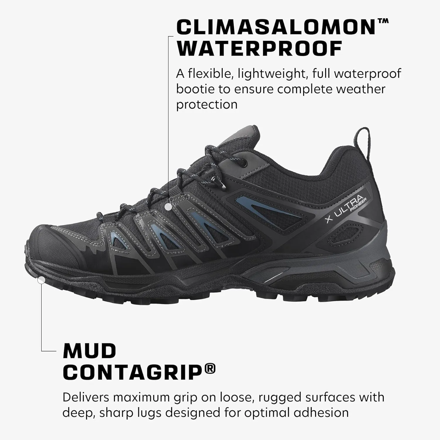 Salomon Men's X Ultra Pioneer Climasalomon Waterproof Trail Running Shoe