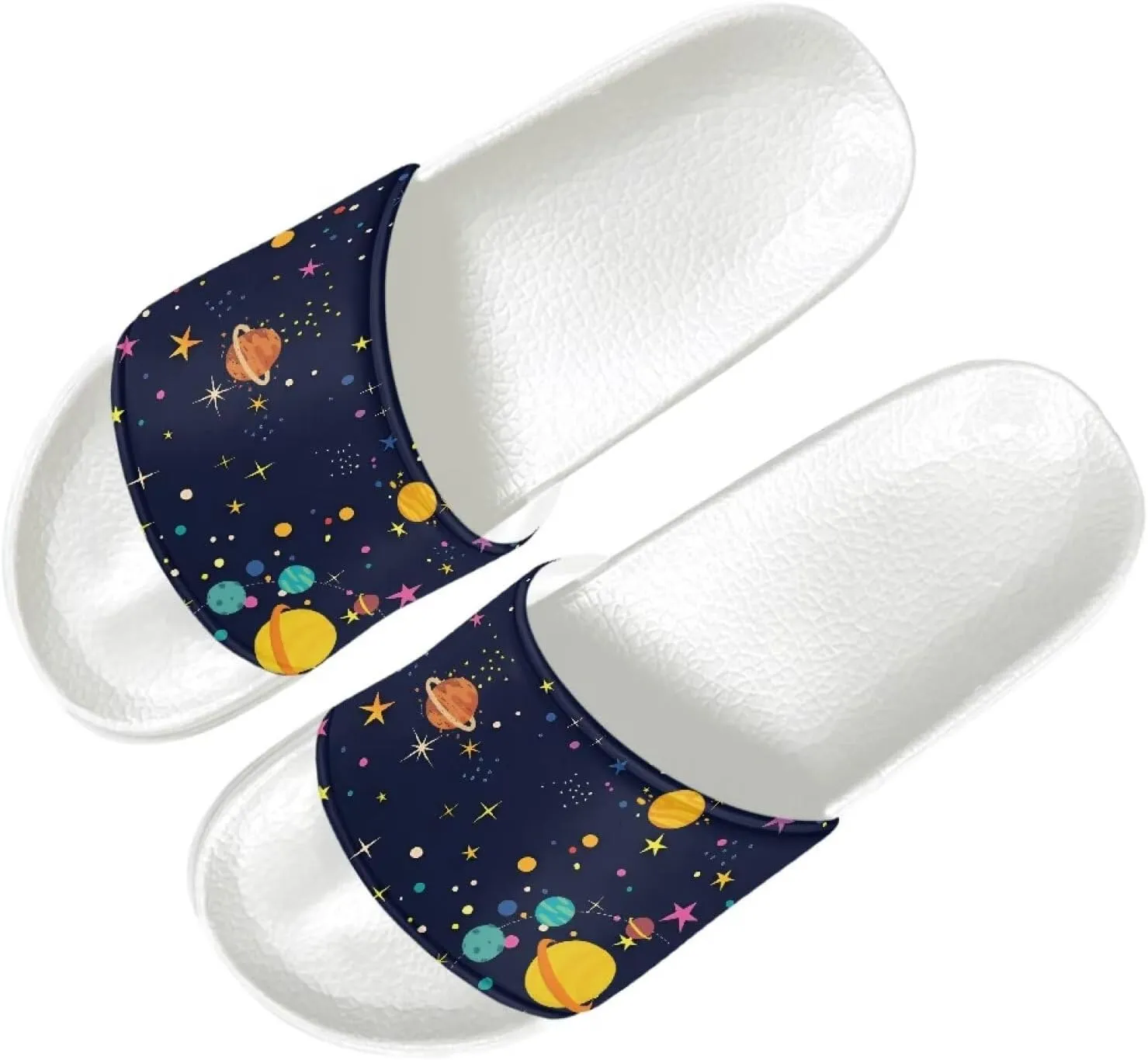Sandals Slides for Women Non Slip Slippers Lightweight Casual Peep Toe White Sole Summer Shoes Beach Slides