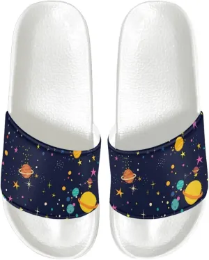 Sandals Slides for Women Non Slip Slippers Lightweight Casual Peep Toe White Sole Summer Shoes Beach Slides