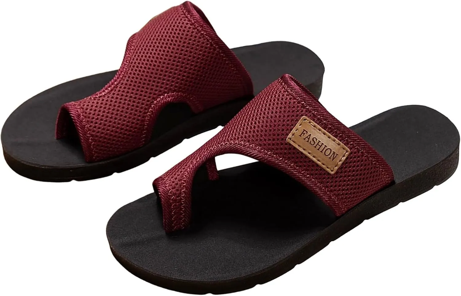Sandals Women's Summer Comfortable, Toe Flip Flops Elegant Black Trekking Shoes Beach
