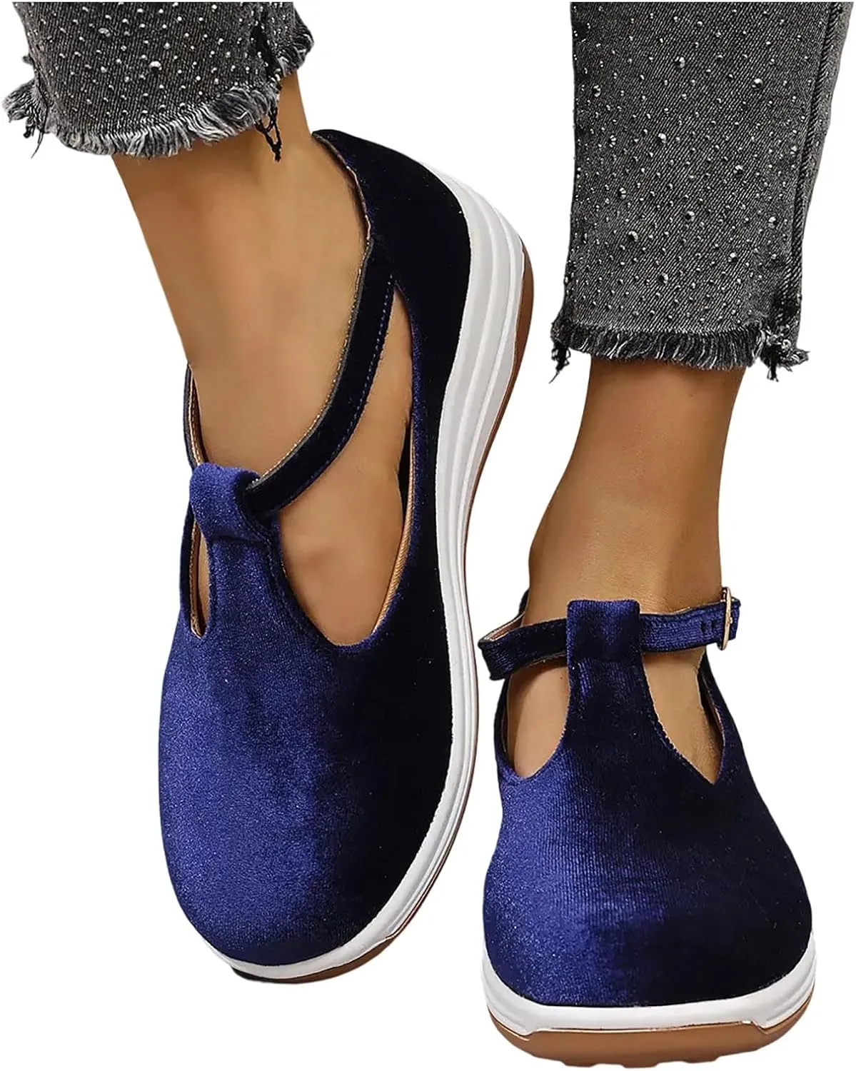 Sandals Womens Summer Wedge Sandals Comfortable Walking Shoes Fashion Closed Toe Mary Jane Style Loafer Sneaker 2025