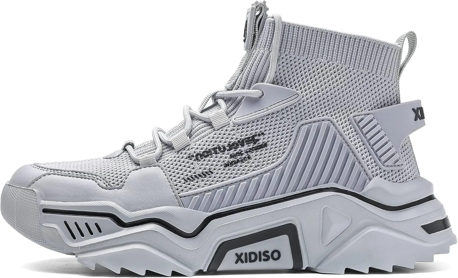 SANNAX Fashion Shoes for Mens High Top Casual Walking Shoes Non Slip Breathable Mesh Lightweight Sneakers
