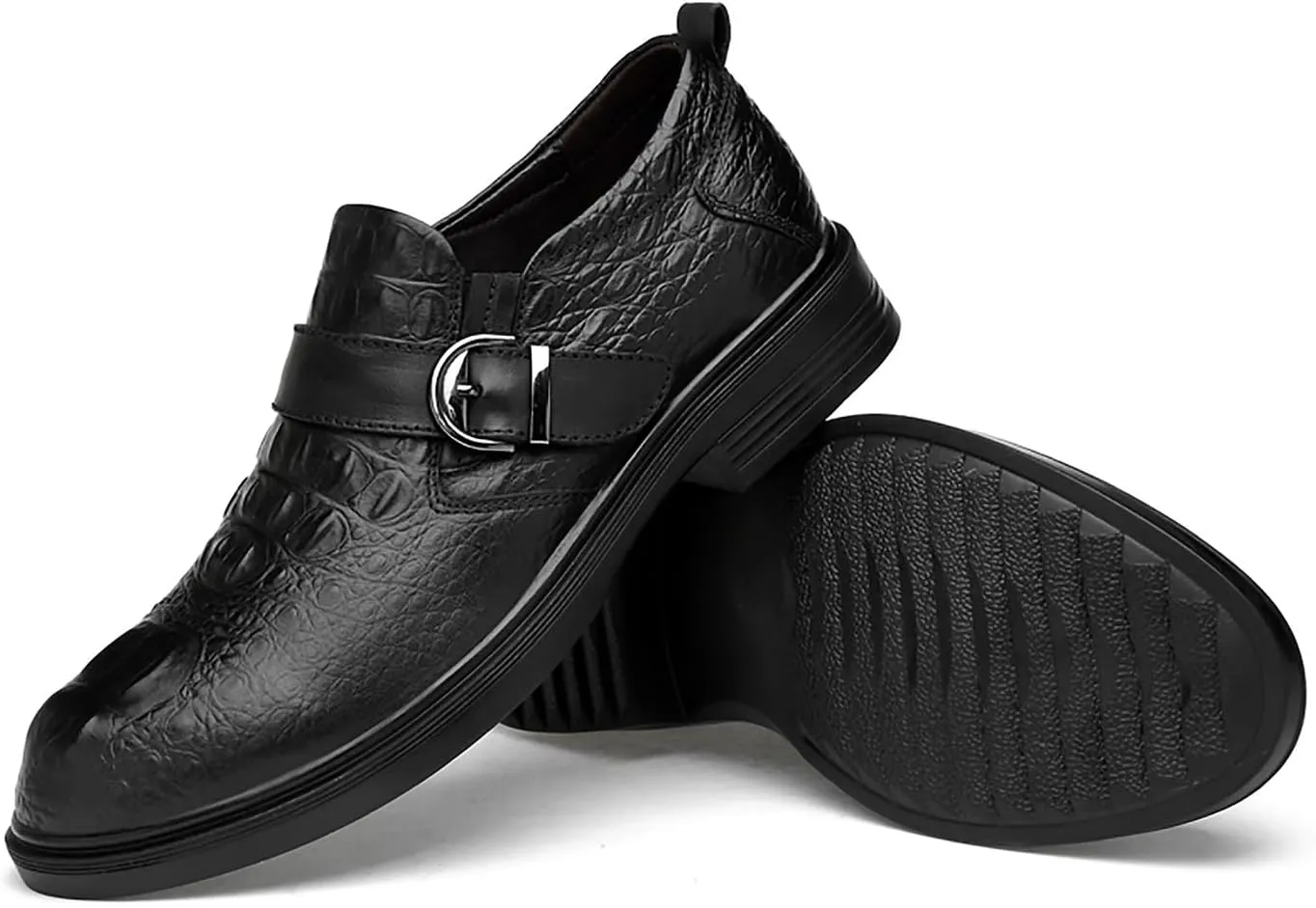 Santimon Mens Casual Shoes Dress Loafers Slip On Fashion Sneakers Leather Boat Shoes Men Tuxedo Walking Shoes