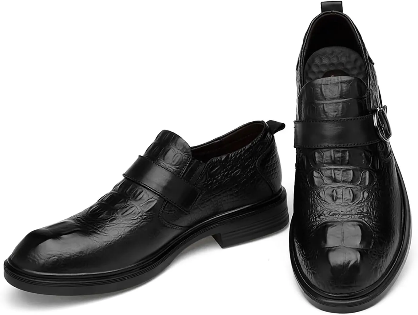 Santimon Mens Casual Shoes Dress Loafers Slip On Fashion Sneakers Leather Boat Shoes Men Tuxedo Walking Shoes