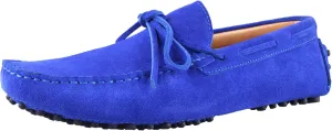 Santimon Men's Suede Leather Driving Walking Moccasins Loafer Lace Shoes