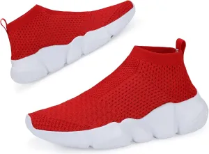 Santiro Women Slip on Sneakers Lightweight Knit Walking Casual Running Athletic Shoes