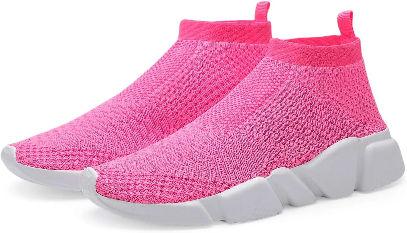 Santiro Women Slip on Sneakers Lightweight Knit Walking Casual Running Athletic Shoes