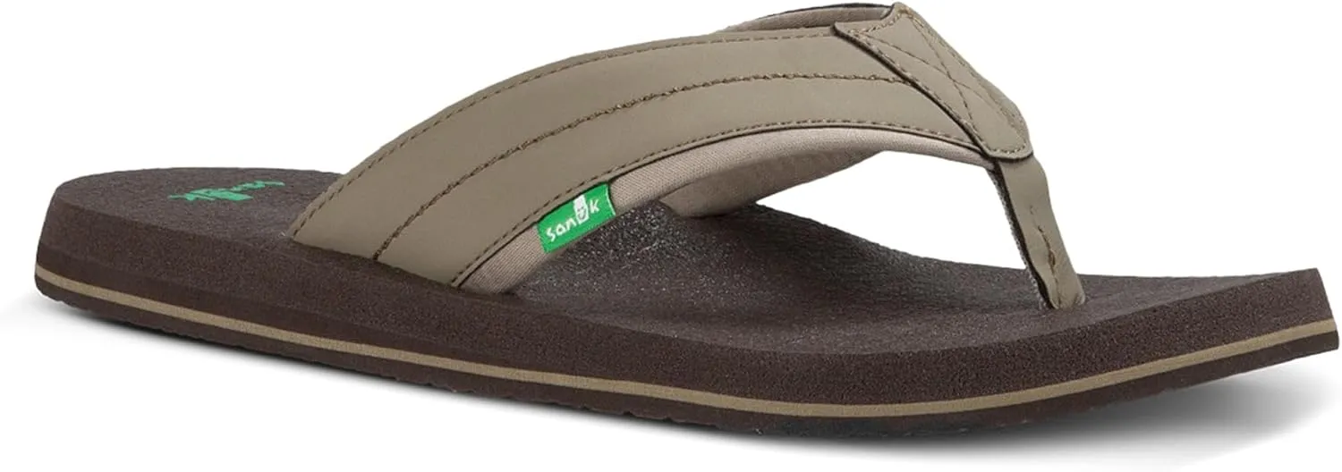 Sanuk Mens Beer Cozy 2 | Flip Flops for Men | Mens Sandals | Beach Sandals | Supportive & Lightweight | Memory Foam Footbed
