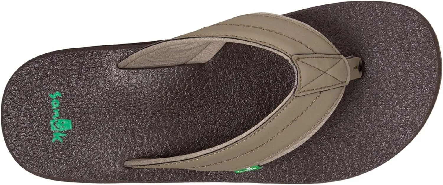 Sanuk Mens Beer Cozy 2 | Flip Flops for Men | Mens Sandals | Beach Sandals | Supportive & Lightweight | Memory Foam Footbed