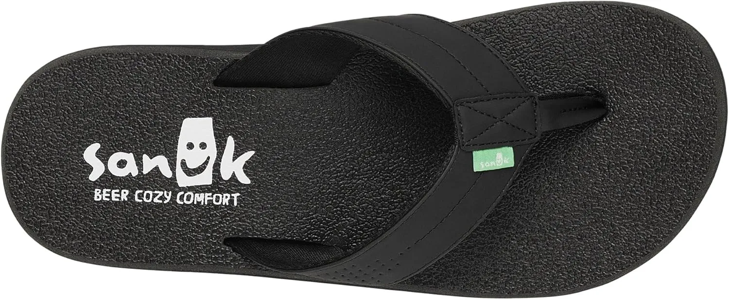 Sanuk Mens Beer Cozy Coaster | Flip Flops for Men | Mens Sandals | Beach Sandals | Supportive & Lightweight | Memory Foam Footbed