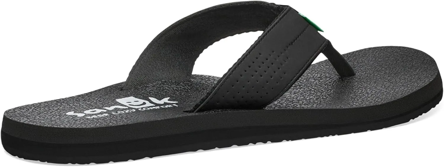Sanuk Mens Beer Cozy Coaster | Flip Flops for Men | Mens Sandals | Beach Sandals | Supportive & Lightweight | Memory Foam Footbed