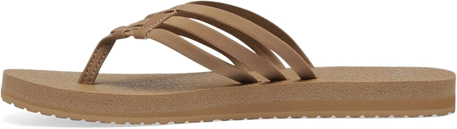 Sanuk Women's Yoga Sandy | Flip Flops for Women | Yoga Sandals For Women | Memory Foam Footbed