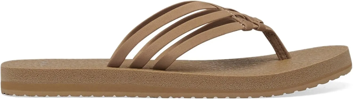 Sanuk Women's Yoga Sandy | Flip Flops for Women | Yoga Sandals For Women | Memory Foam Footbed