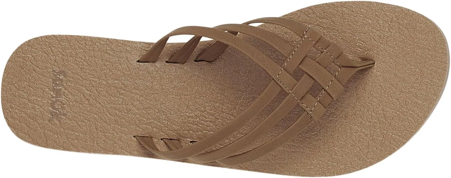 Sanuk Women's Yoga Sandy | Flip Flops for Women | Yoga Sandals For Women | Memory Foam Footbed