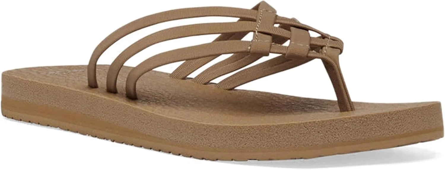 Sanuk Women's Yoga Sandy | Flip Flops for Women | Yoga Sandals For Women | Memory Foam Footbed