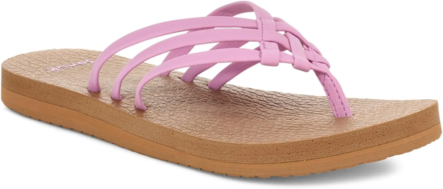 Sanuk Women's Yoga Sandy | Flip Flops for Women | Yoga Sandals For Women | Memory Foam Footbed