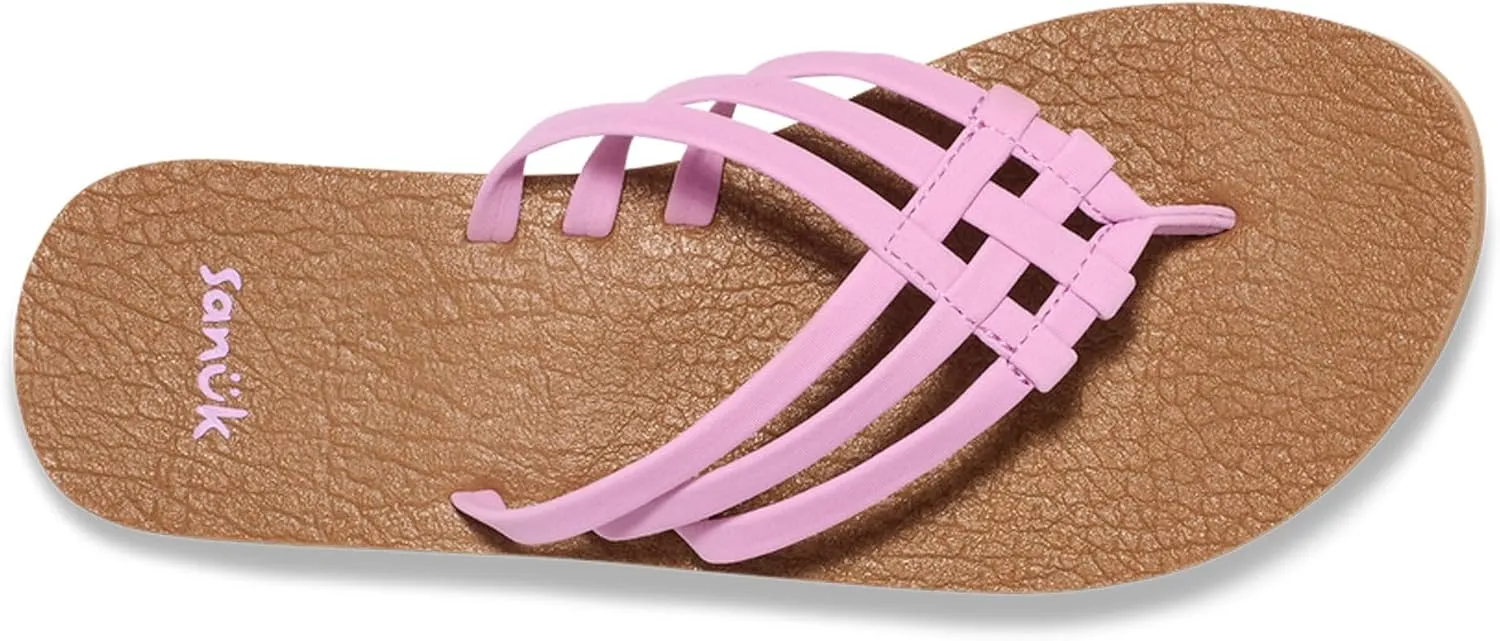 Sanuk Women's Yoga Sandy | Flip Flops for Women | Yoga Sandals For Women | Memory Foam Footbed