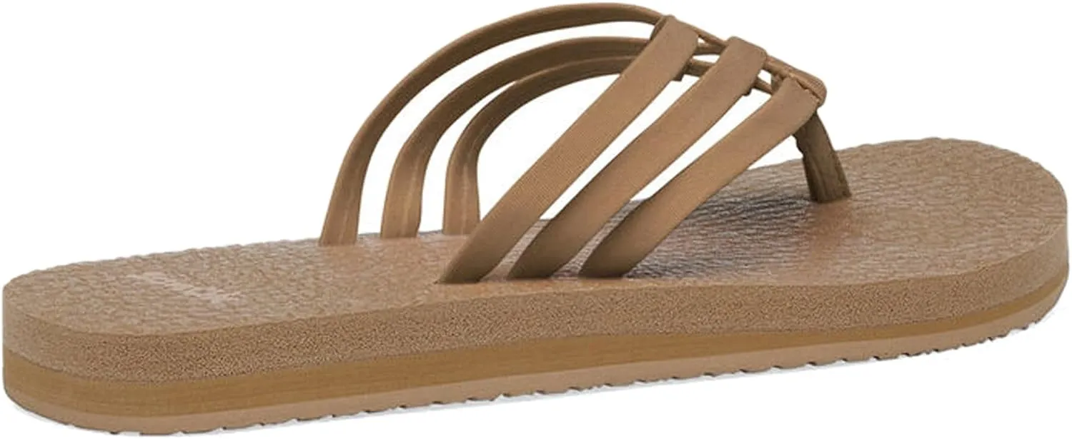 Sanuk Women's Yoga Sandy | Flip Flops for Women | Yoga Sandals For Women | Memory Foam Footbed