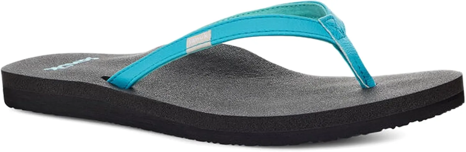 Sanuk Yoga Joy | Flip Flops for Women | Yoga Sandals For Women | Women's Beach Sandals | Memory Foam Footbed