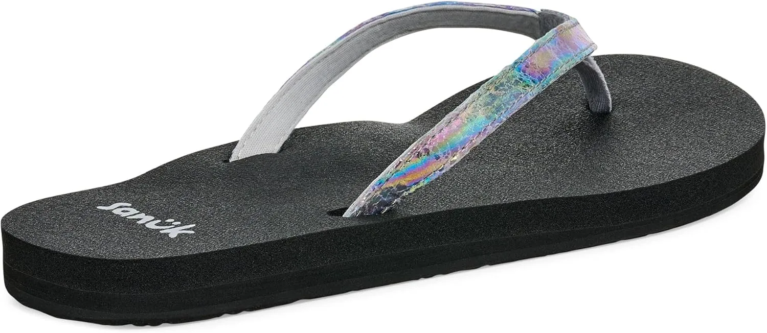 Sanuk Yoga Joy II Irisdescent | Flip Flops for Women | Yoga Sandals For Women | Women's Beach Sandals | Memory Foam Footbed
