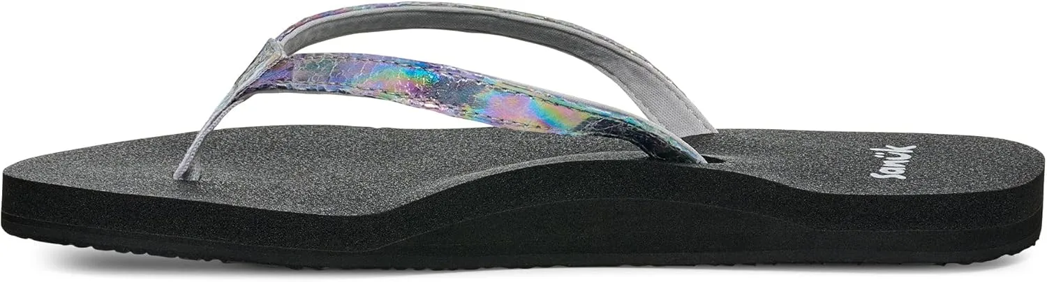 Sanuk Yoga Joy II Irisdescent | Flip Flops for Women | Yoga Sandals For Women | Women's Beach Sandals | Memory Foam Footbed