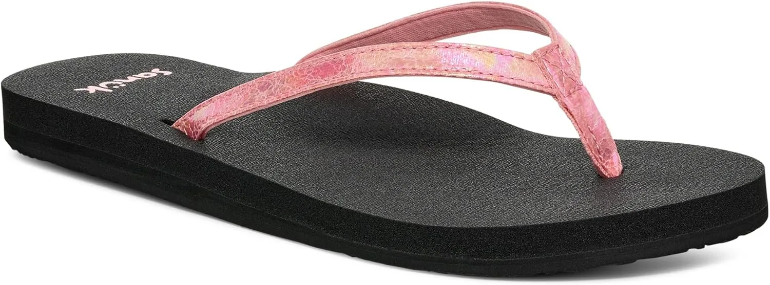 Sanuk Yoga Joy II Irisdescent | Flip Flops for Women | Yoga Sandals For Women | Women's Beach Sandals | Memory Foam Footbed