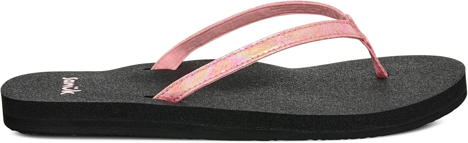Sanuk Yoga Joy II Irisdescent | Flip Flops for Women | Yoga Sandals For Women | Women's Beach Sandals | Memory Foam Footbed