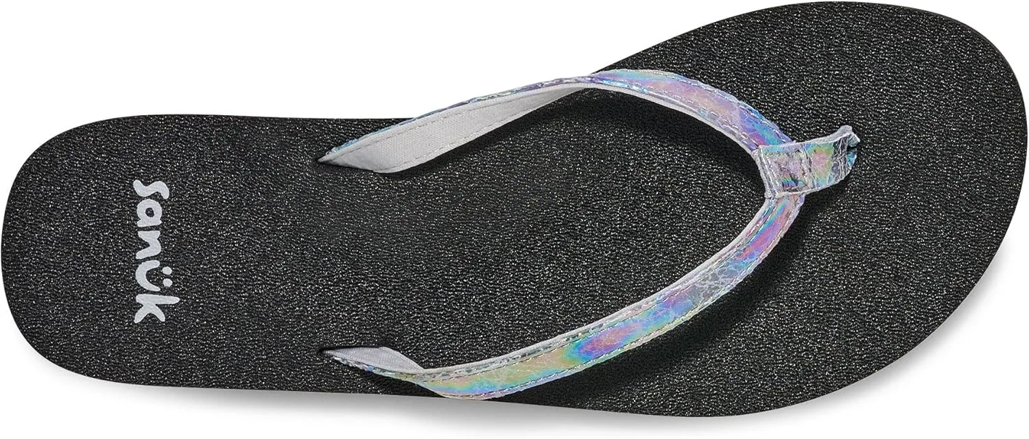 Sanuk Yoga Joy II Irisdescent | Flip Flops for Women | Yoga Sandals For Women | Women's Beach Sandals | Memory Foam Footbed
