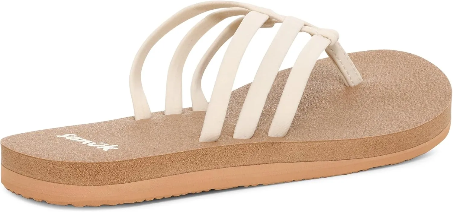 Sanuk Yoga Sandy II | Flip Flops for Women | Yoga Sandals For Women | Women's Beach Sandals | Memory Foam Footbed