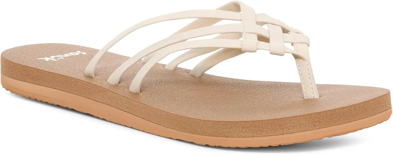 Sanuk Yoga Sandy II | Flip Flops for Women | Yoga Sandals For Women | Women's Beach Sandals | Memory Foam Footbed