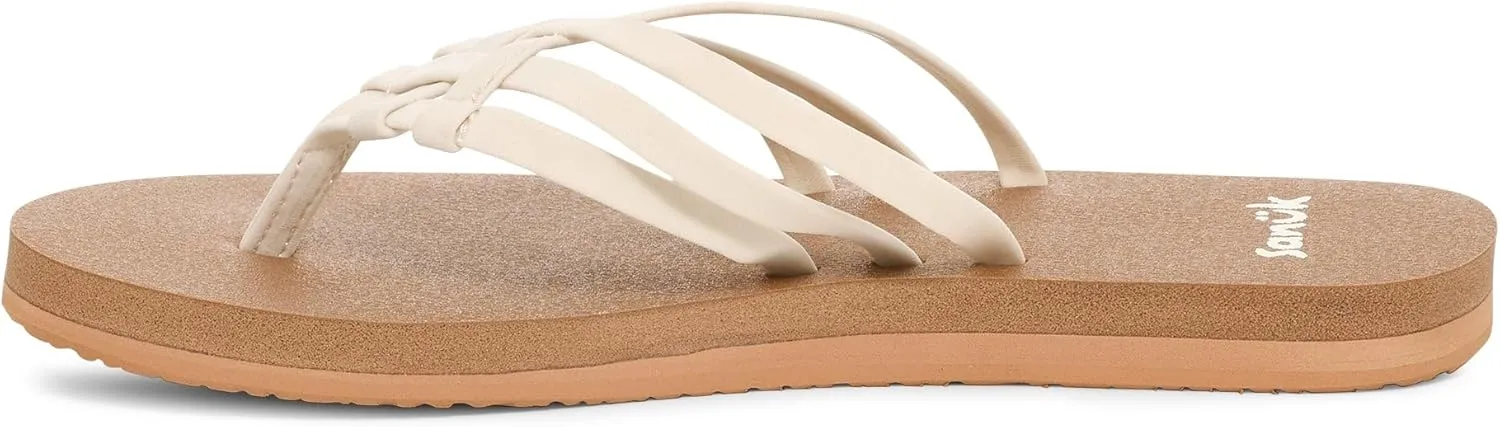 Sanuk Yoga Sandy II | Flip Flops for Women | Yoga Sandals For Women | Women's Beach Sandals | Memory Foam Footbed