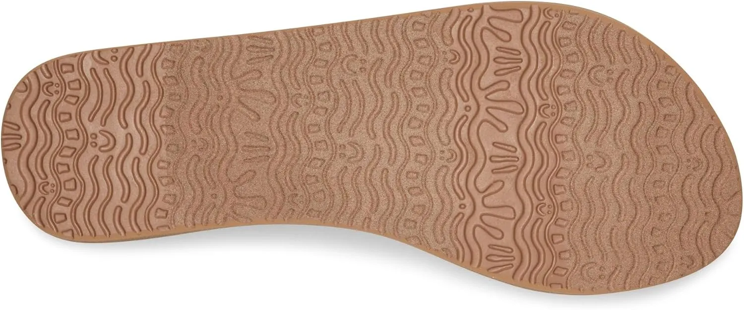 Sanuk Yoga Sandy II Sparkle | Flip Flops for Women | Yoga Sandals For Women | Women's Beach Sandals | Memory Foam Footbed