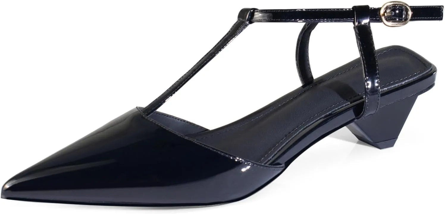 sarawill Women's Low Heel Sandals Open square Toe Ankle Strap with Buckle Heeled sandal Fashion Floral Satin Pointed toe Sliangback Pumps Sexy Backless Slip On Mules Party Dress Heels for Women
