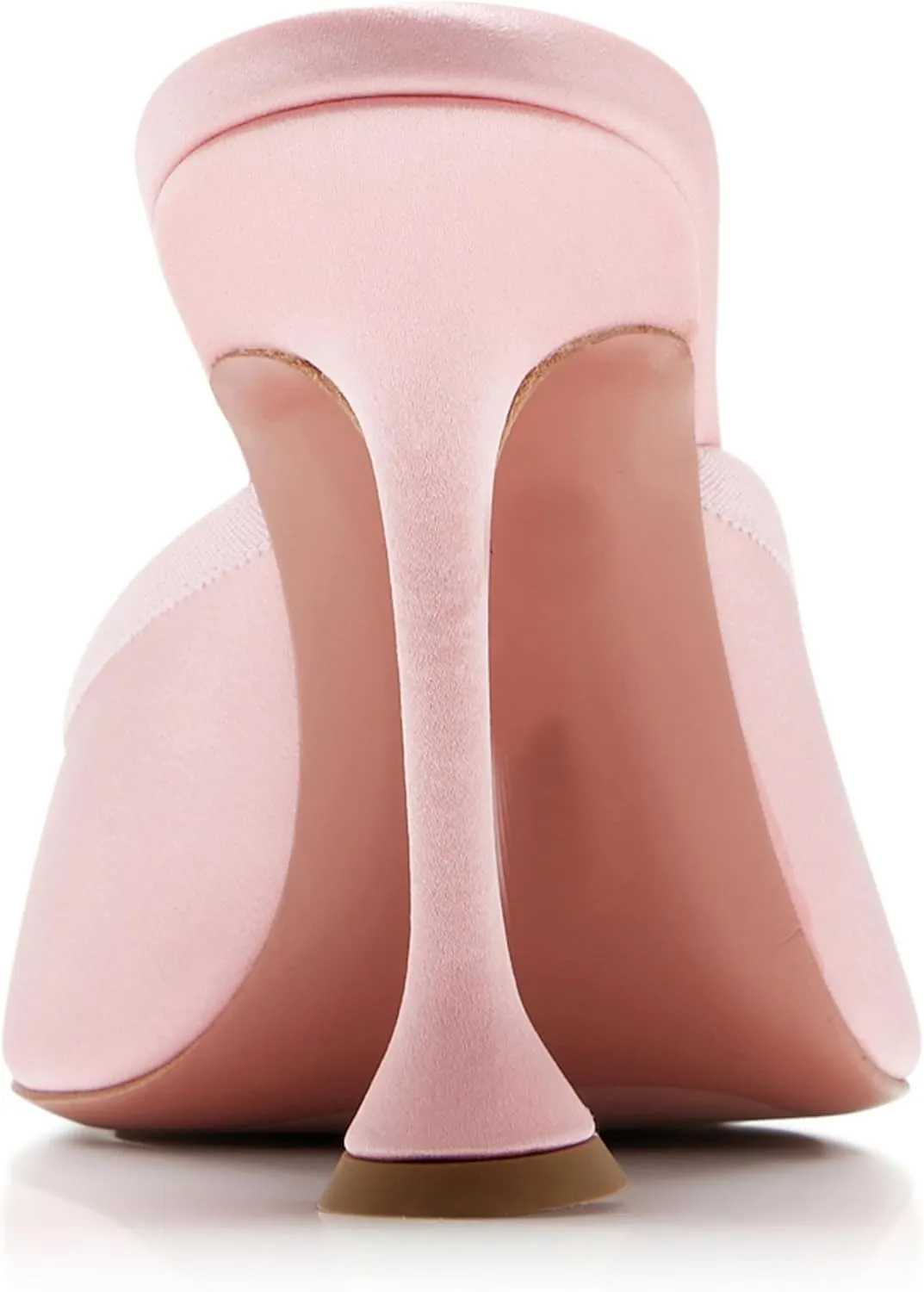 Satin Ballet Mules for Women Bow Tie Vintage Stiletto Heel Mule Round Toe Ballet Style Kitten Heel Pumps