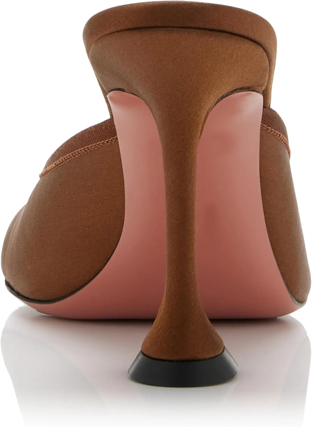 Satin Ballet Mules for Women Bow Tie Vintage Stiletto Heel Mule Round Toe Ballet Style Kitten Heel Pumps