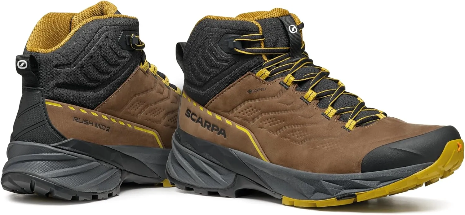 SCARPA Men's Rush 2 Pro Mid GTX Waterproof Gore-Tex Lightweight Hiking Boots