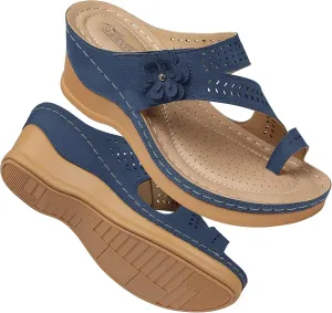 SHIBEVER Women's Wedge Sandals Platform: Comfortable Dressy Arch Support - Summer Open Toe Women Sandals