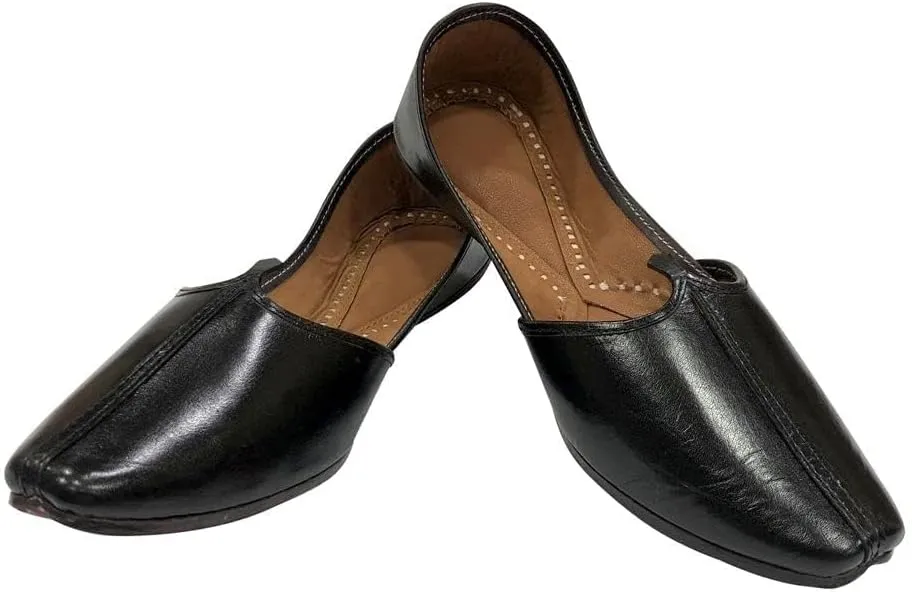 Shoe Bazar Punjabi Mojaris Mens Leather Jutti Wedding Khussa for Groom Traditional Indian Footwear Ethnic Peshawari Loafers