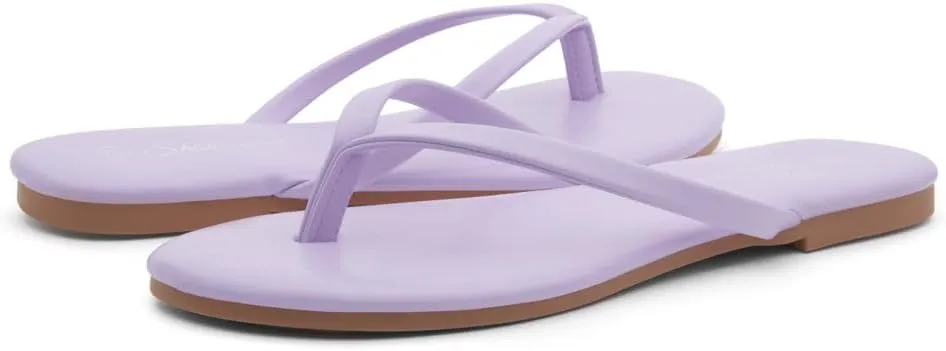 Shoe Land Flip Flops for Women 2025 - Memory Foam Slides & Flat Sandals | Ultra-Comfortable Thong Lightweight Summer Shoes for Beach, Pool & Dressy Outfits