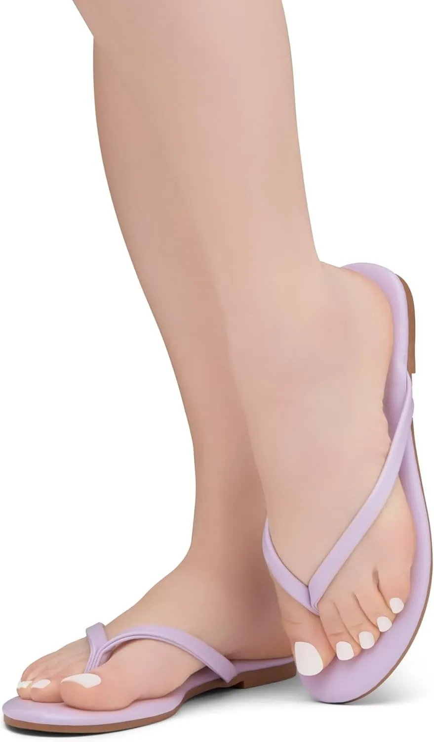 Shoe Land Flip Flops for Women 2025 - Memory Foam Slides & Flat Sandals | Ultra-Comfortable Thong Lightweight Summer Shoes for Beach, Pool & Dressy Outfits