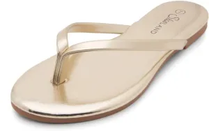 Shoe Land Flip Flops for Women 2025 - Memory Foam Slides & Flat Sandals | Ultra-Comfortable Thong Lightweight Summer Shoes for Beach, Pool & Dressy Outfits