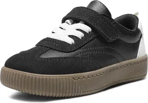 shoeslocker Toddlers Casual Sneakers Boys & Girls Loafer Shoes Comfortable Slip-On Lightweight Kids Sneakers Hook and Loops Toddler/Little Kids