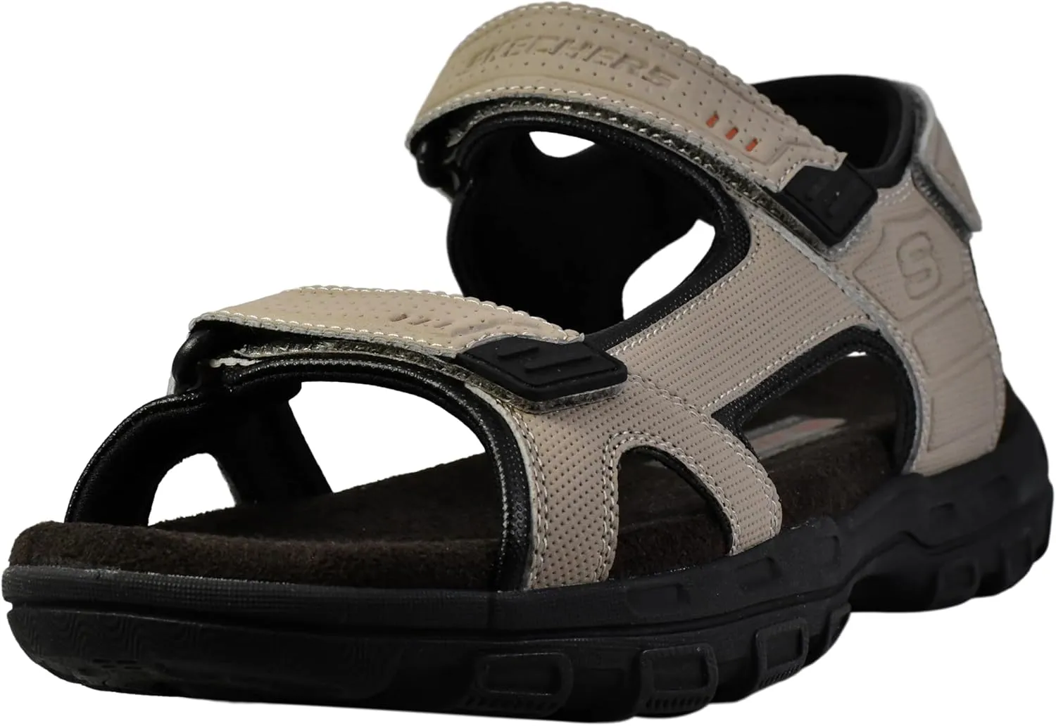 Skechers Men's Garver-Louden 64487 Open Toe Sandal W/Strap Closure, Taupe, 12 M US