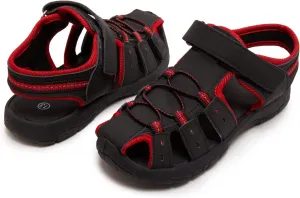 Skysole Boys Water Shoes, Rugged Closed Toe Back Strap Amphibian Sandals for Beach, Hiking & Outdoor Sports - Patterned/Solid
