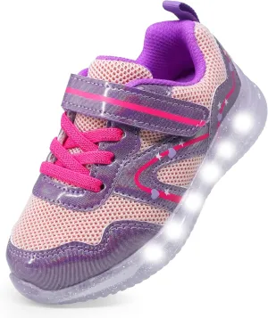 SKYWHEEL Boys Girls Sneakers Light up for Toddler Size 5 to Little Kids Size 2