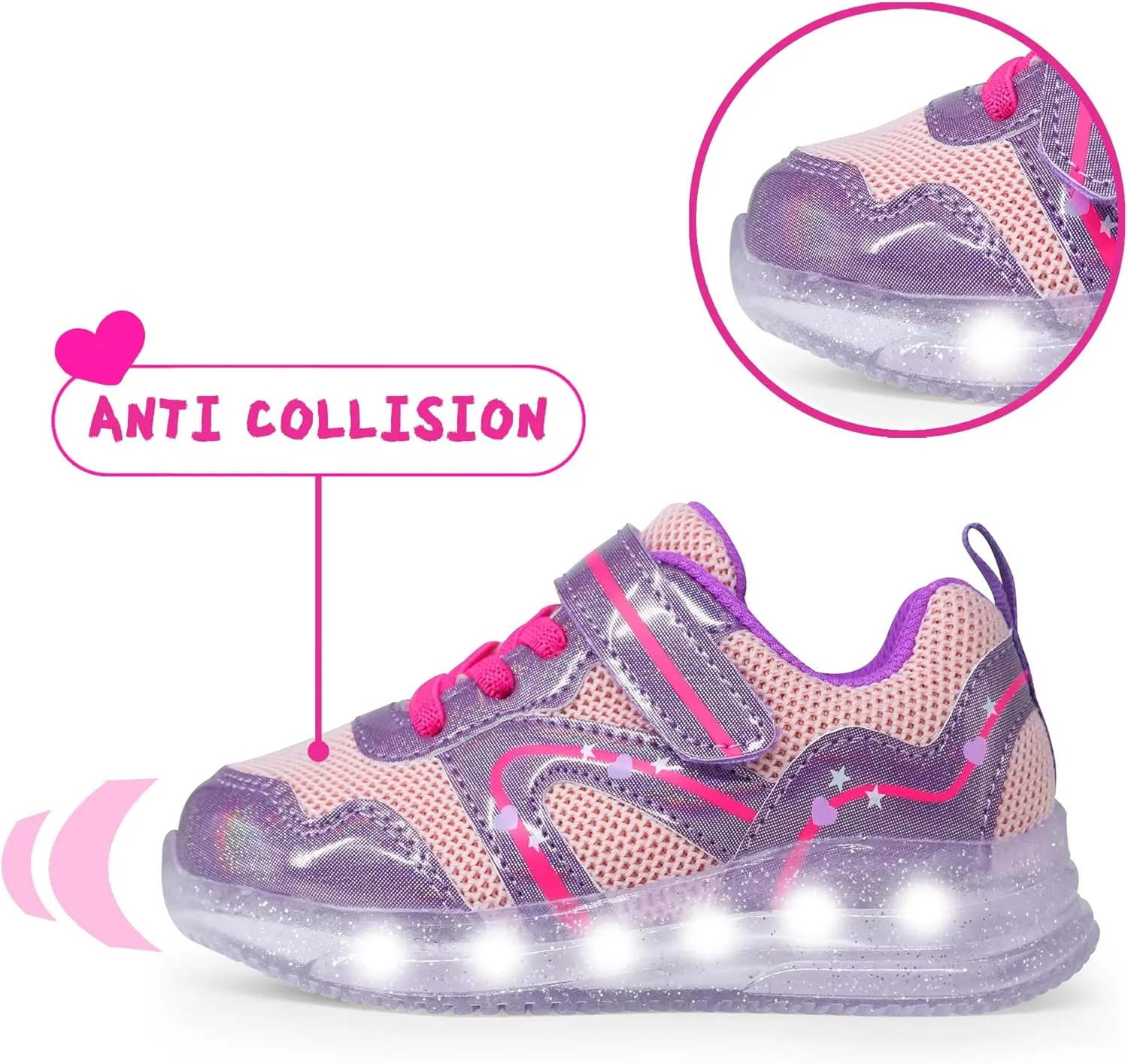SKYWHEEL Boys Girls Sneakers Light up for Toddler Size 5 to Little Kids Size 2