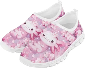 Slip On Casual Shoes for Boys Girls Breathable Mesh Walking Shoes Loafers Lightweight Non Slip Running Sneakers White Sole Size 11-15
