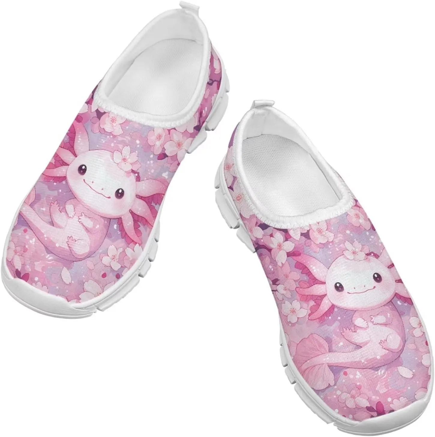 Slip On Casual Shoes for Boys Girls Breathable Mesh Walking Shoes Loafers Lightweight Non Slip Running Sneakers White Sole Size 11-15