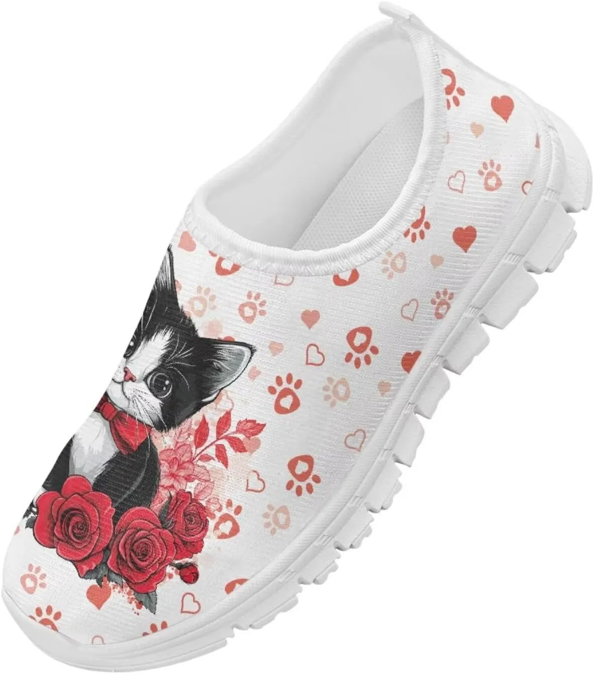 Slip On Casual Shoes for Boys Girls Breathable Mesh Walking Shoes Loafers Lightweight Non Slip Running Sneakers White Sole Size 11-15